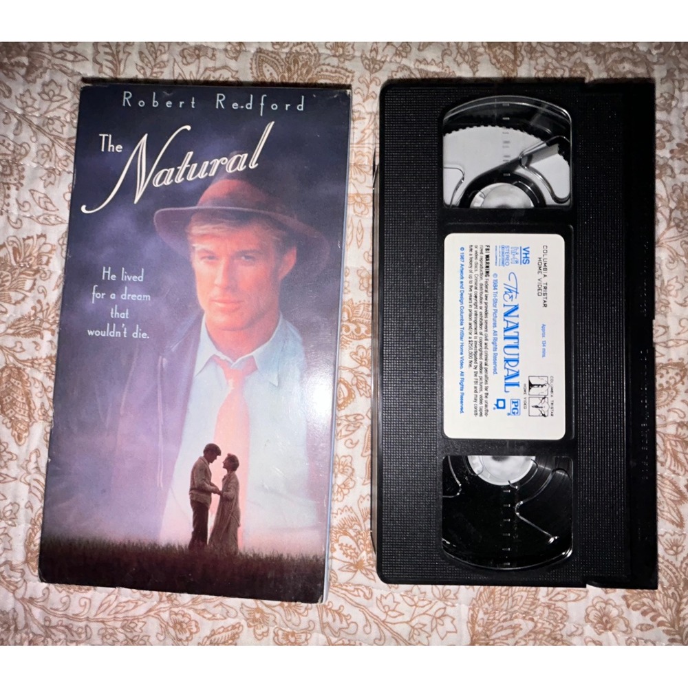 The Natural VHS Robert‎ Redford Baseball Drama 1984 Columbia TriStar Movie Tape